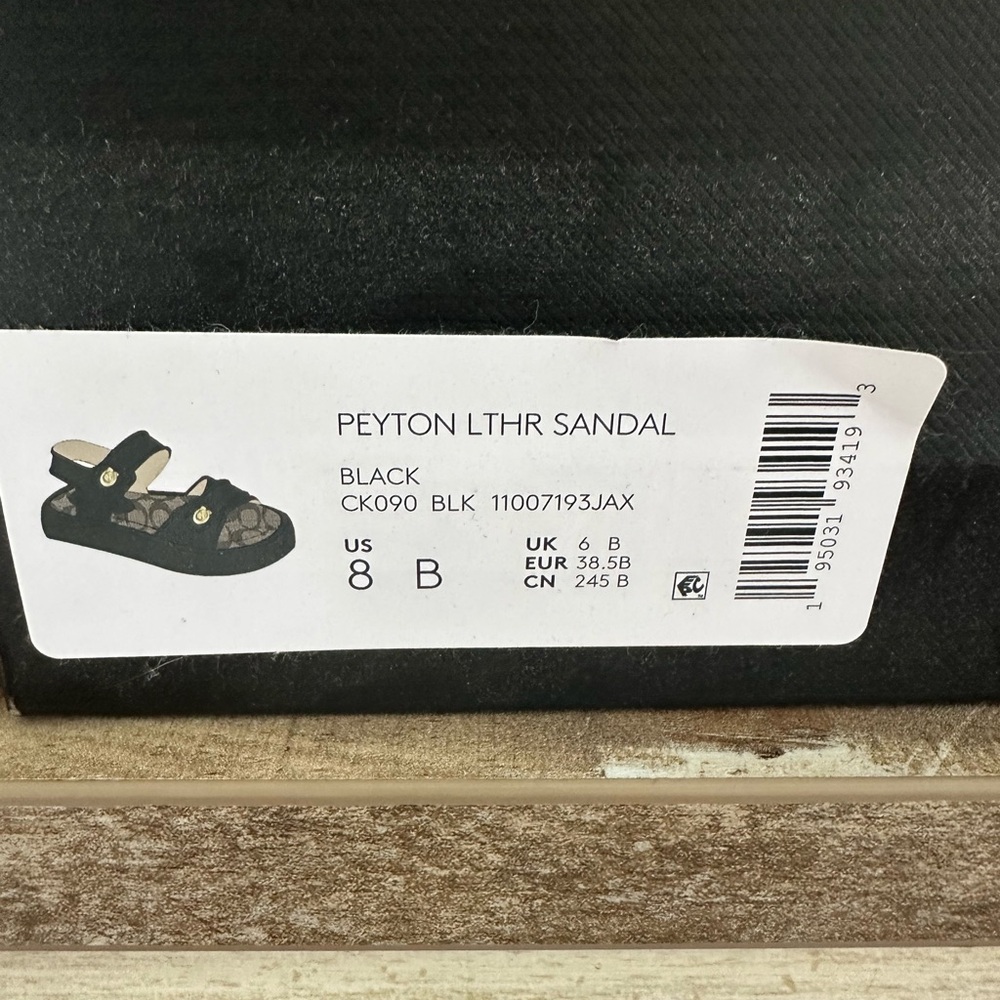 Coach Black and Brown Sandals with Elegant Design - Picture 7 of 7